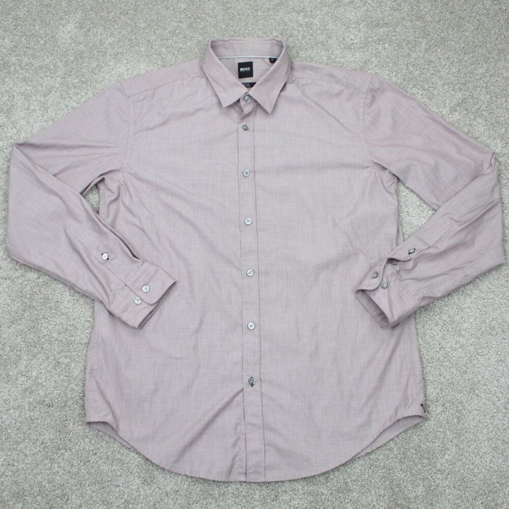 Hugo Boss Light Pink Casual Button Down Shirt